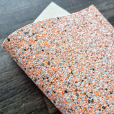 Orange Stardust Chunky Glitter Fabric