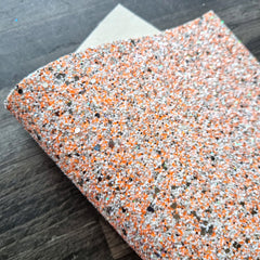 Orange Stardust Chunky Glitter Fabric