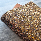 Chocolate Brown Ultra Chunky Glitter Fabric