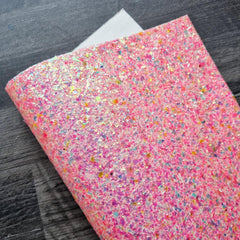 Baby Pink Stained Glass Glitter Fabric