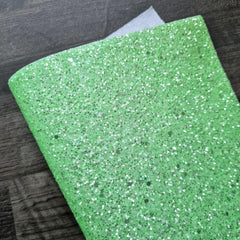 Crystal Green Chunky Glitter Fabric