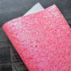 Hot Pink Stained Glass Glitter Fabric
