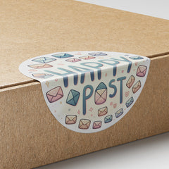 Happy Post 1 Circle Stickers