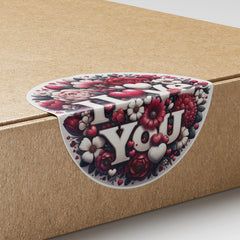 I Love You 1 Circle Stickers