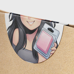 Black Hair Woman Wax Melt Avatar 5 Circle Stickers
