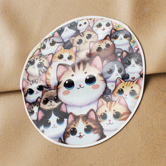 Cats 1 Circle Stickers