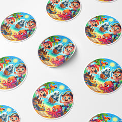Pirate 2 Circle Stickers