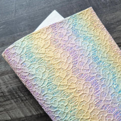 Pastel Lace Glitter Fabric