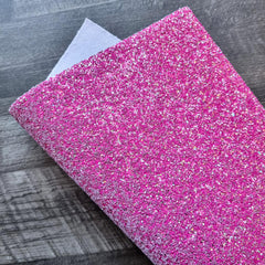 Pink Sparkle Chunky Glitter Fabric