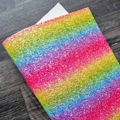 Rainbow Ice Chunky Glitter Fabric