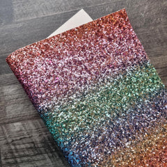Rainbow Metallic Chunky Glitter Fabric