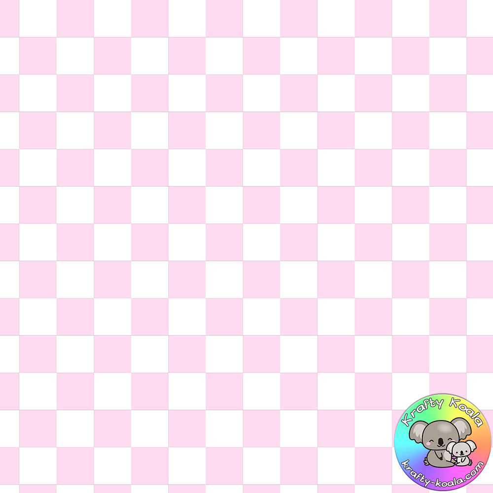 Baby Pink Checkerboard Fabric