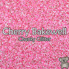 Cherry Bakewell Chunky Glitter Fabric