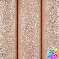 Crystal Peach Chunky Glitter Fabric