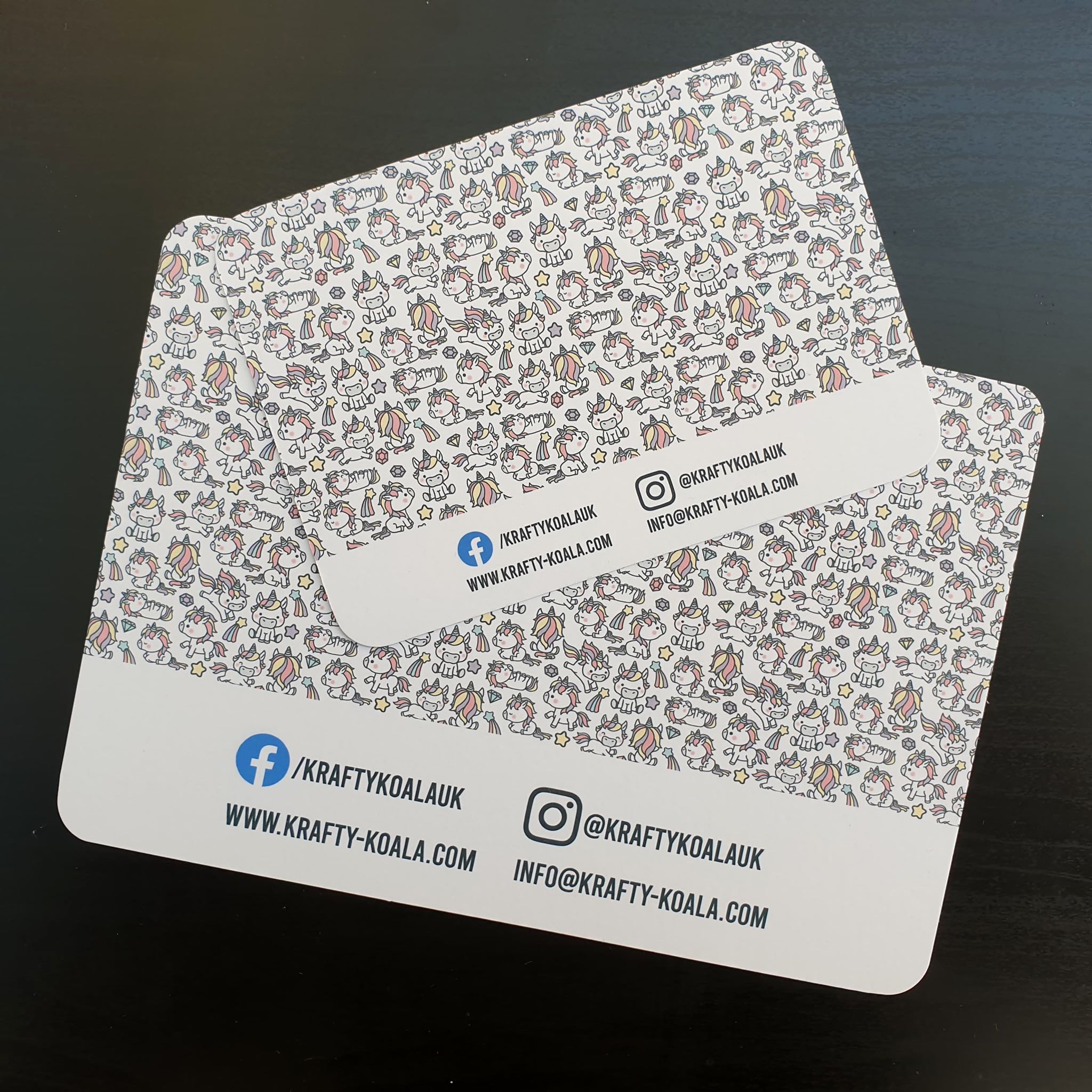 Landscape Unicorns Display Cards