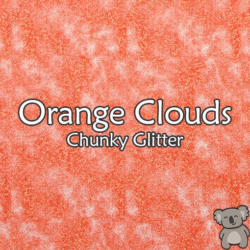 Orange Clouds Chunky Glitter Fabric