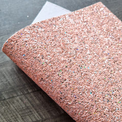 Blush Sparkle Chunky Glitter Fabric