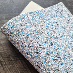 Blue Stardust Chunky Glitter Fabric