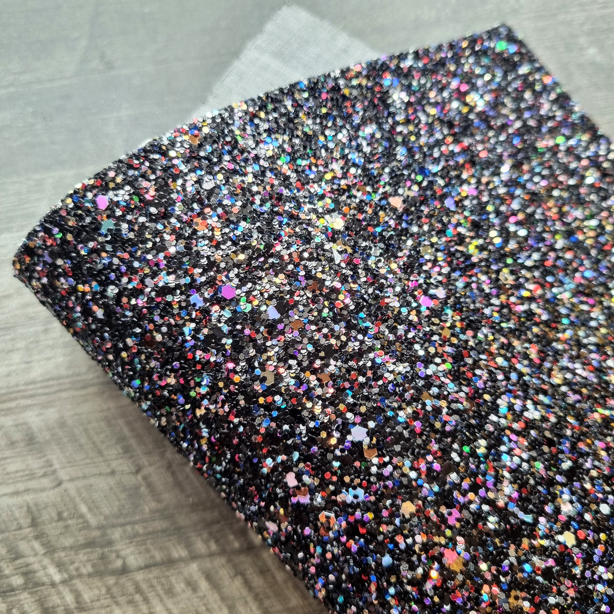 Black Confetti Chunky Glitter Fabric