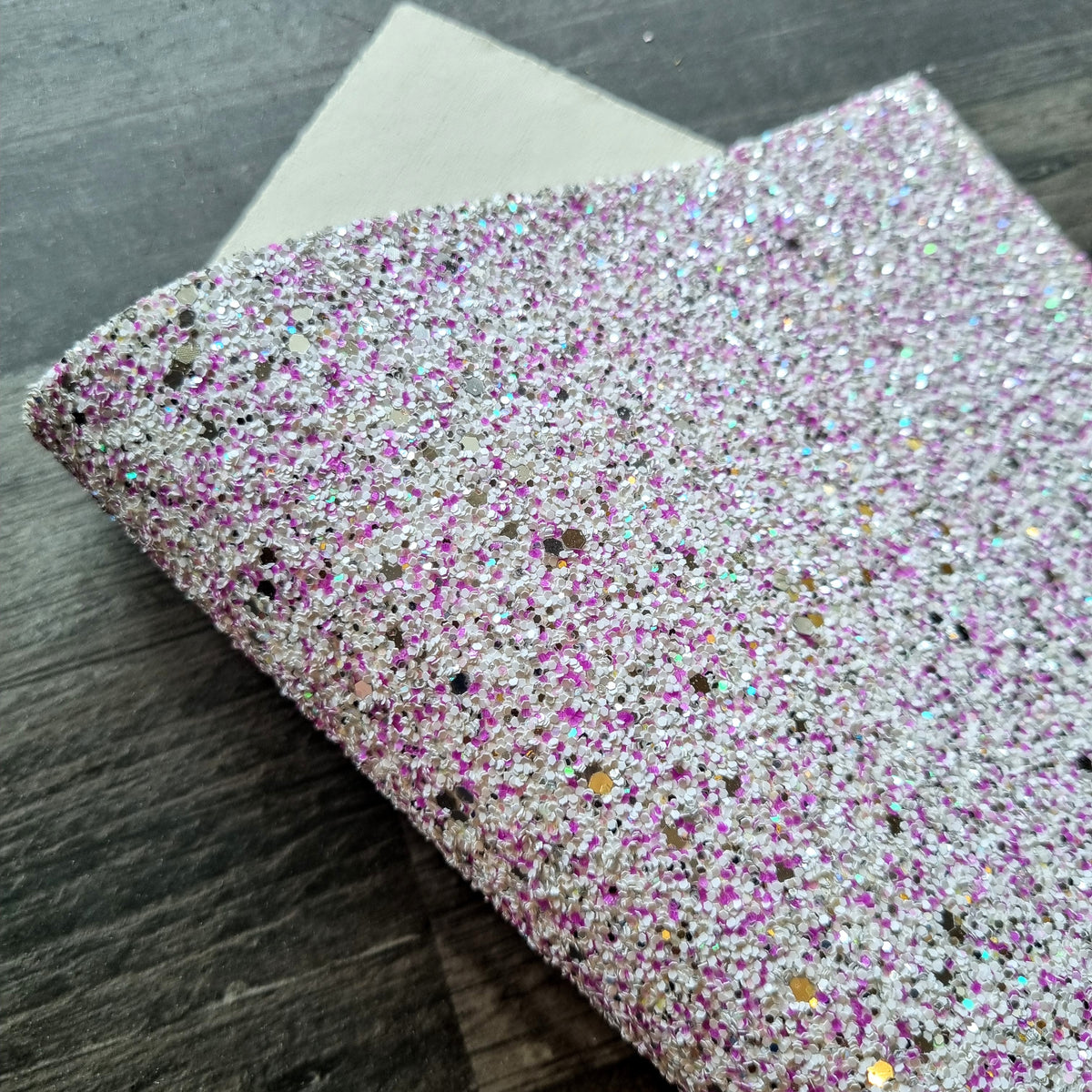 Purple Stardust Chunky Glitter Fabric