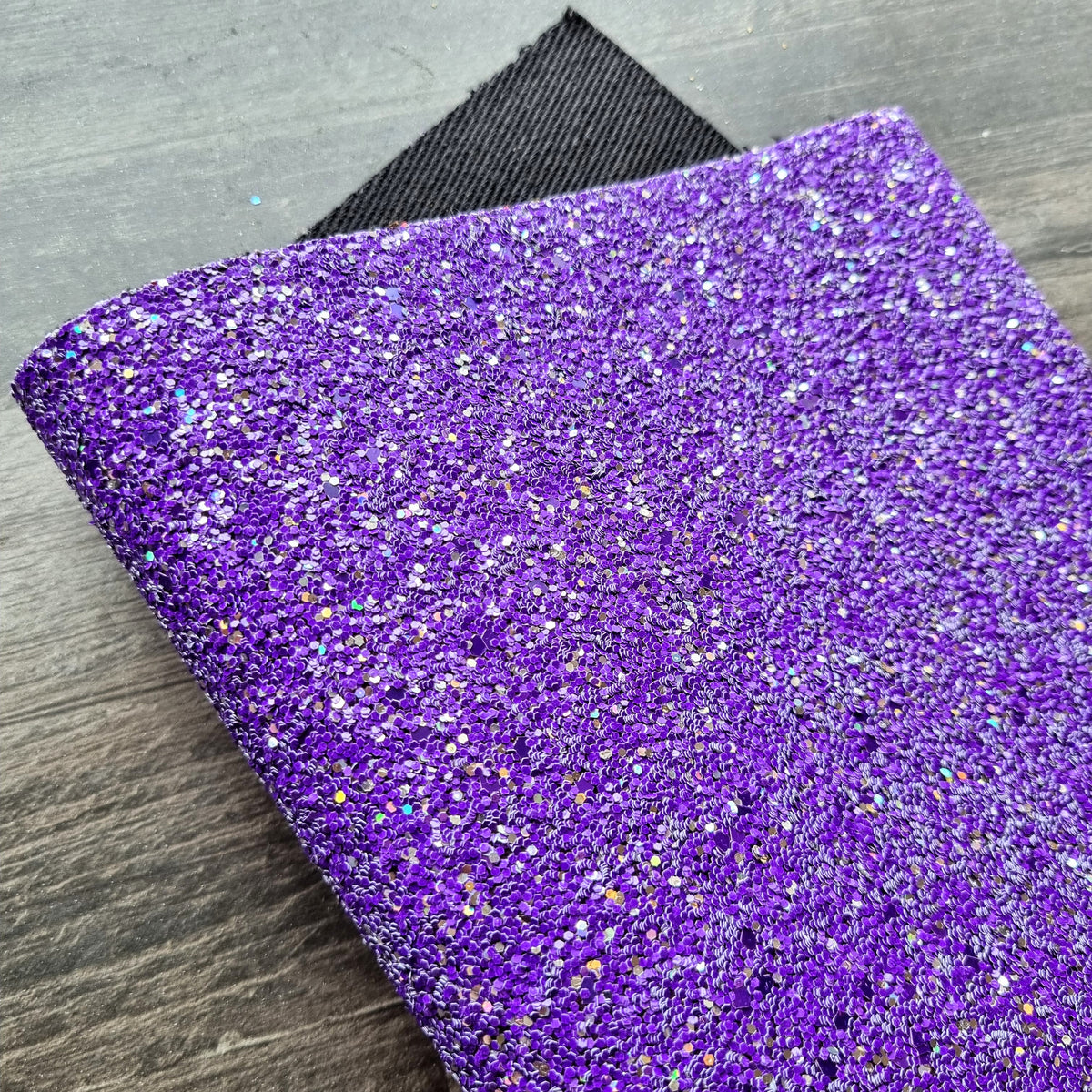 Purple Sparkle Chunky Glitter Fabric