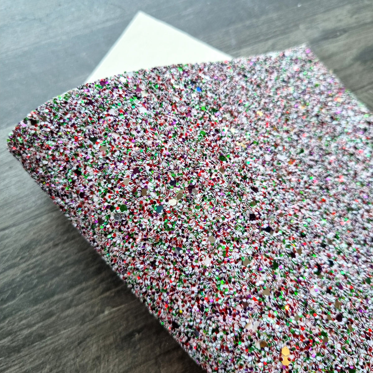 Candy Cane Chunky Glitter Fabric