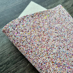 Baby Pink Confetti Chunky Glitter Fabric