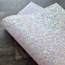 Load image into Gallery viewer, White Gemstones Chunky Glitter Fabric
