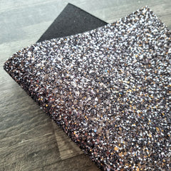 Gunmetal Grey Ultra Chunky Glitter Fabric