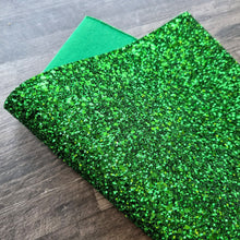 Load image into Gallery viewer, Green Ultra Chunky Glitter Fabric
