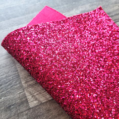 Dark Pink Ultra Chunky Glitter Fabric