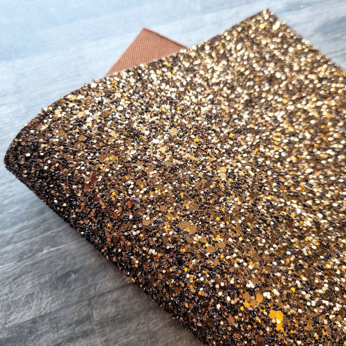 Chocolate Brown Ultra Chunky Glitter Fabric