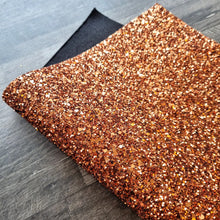 Load image into Gallery viewer, Bronze Ultra Chunky Glitter Fabric
