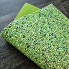 Green Sequin Chunky Glitter Fabric