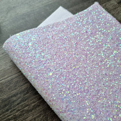 Frosted White Ultra Chunky Glitter Fabric