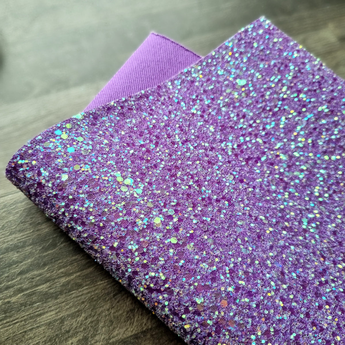 Frosted Purple Ultra Chunky Glitter Fabric