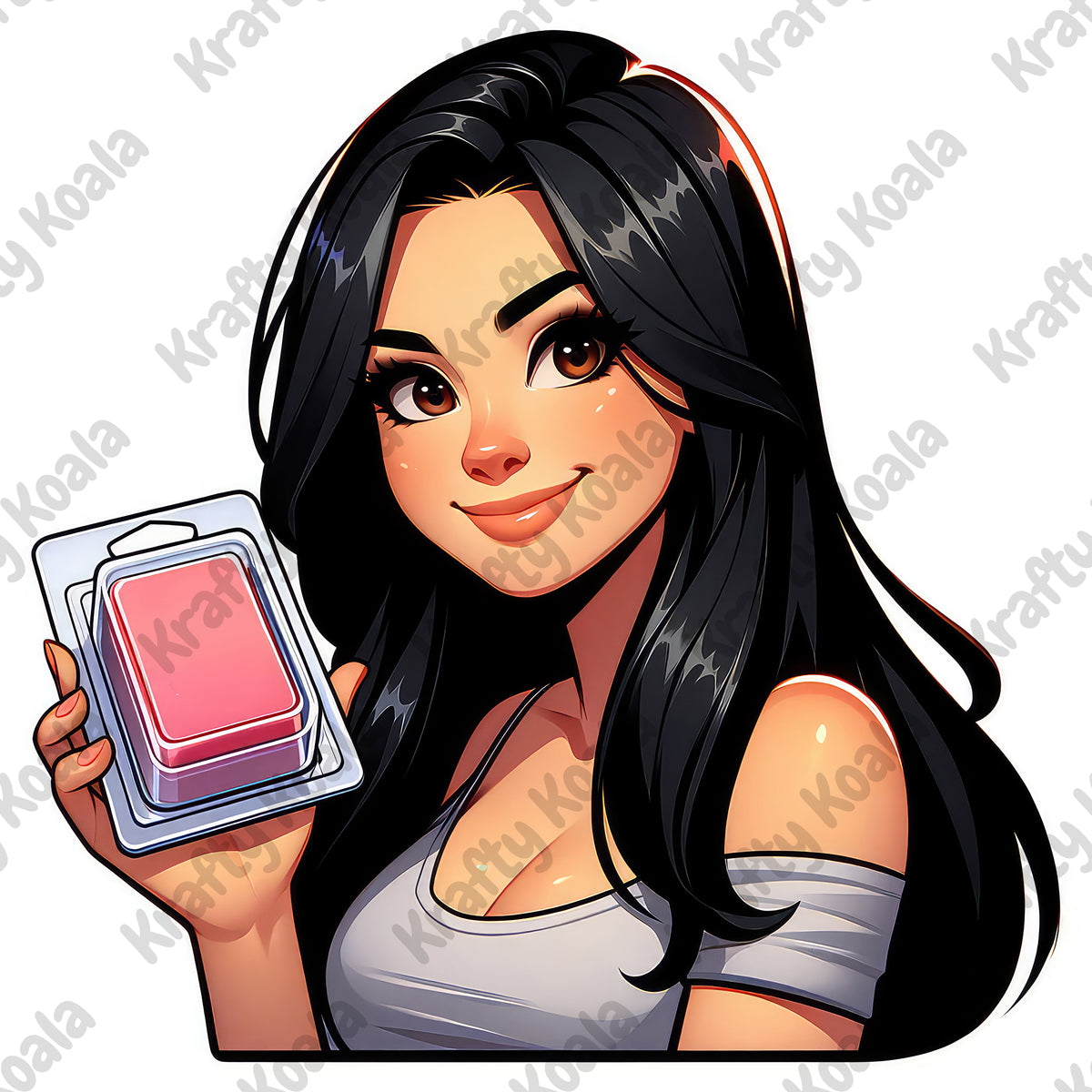 Black Hair Woman Wax Melt Avatar 1 Digital Design