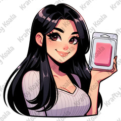 Black Hair Woman Wax Melt Avatar 2 Digital Design