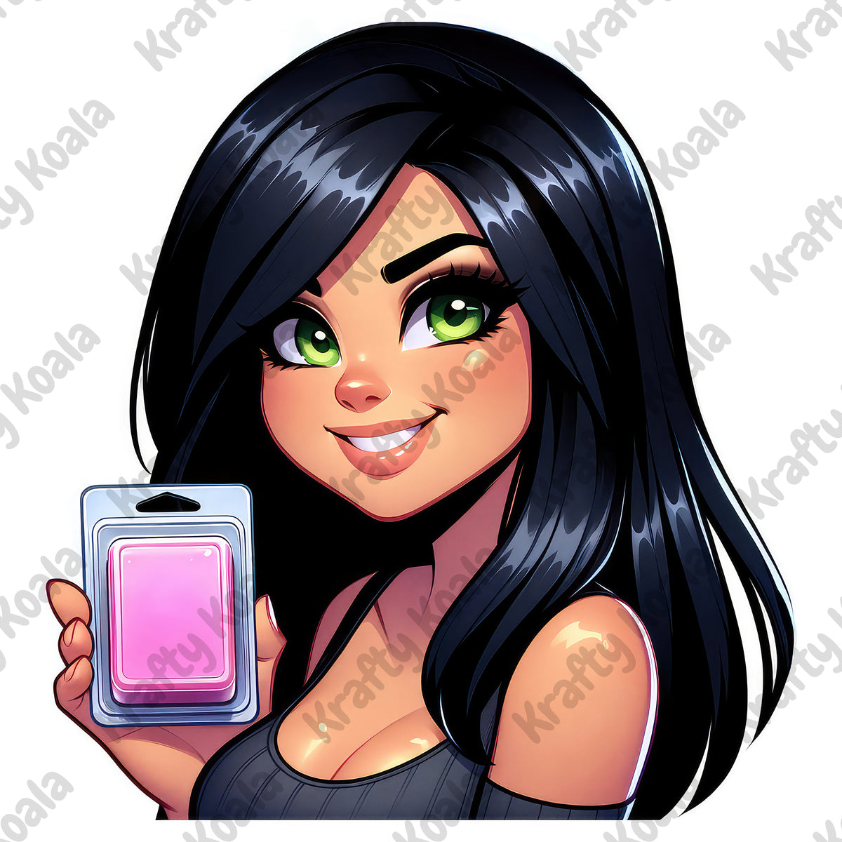 Black Hair Woman Wax Melt Avatar 3 Digital Design