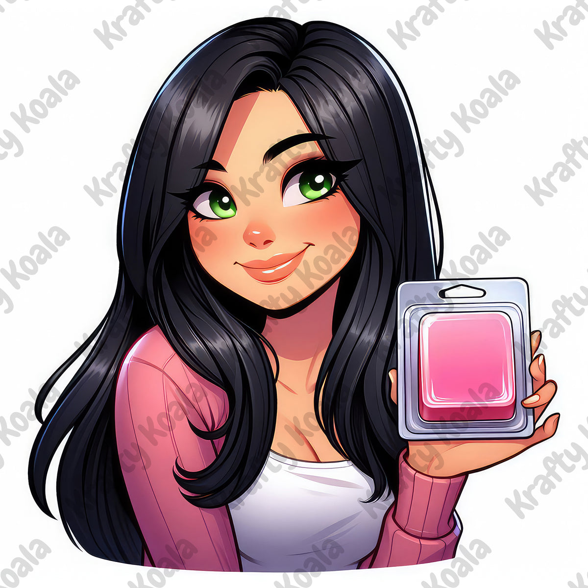 Black Hair Woman Wax Melt Avatar 4 Digital Design