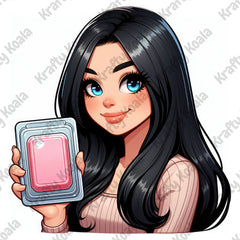 Black Hair Woman Wax Melt Avatar 6 Digital Design