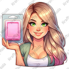 Blonde Hair Woman Wax Melt Avatar 4 Digital Design