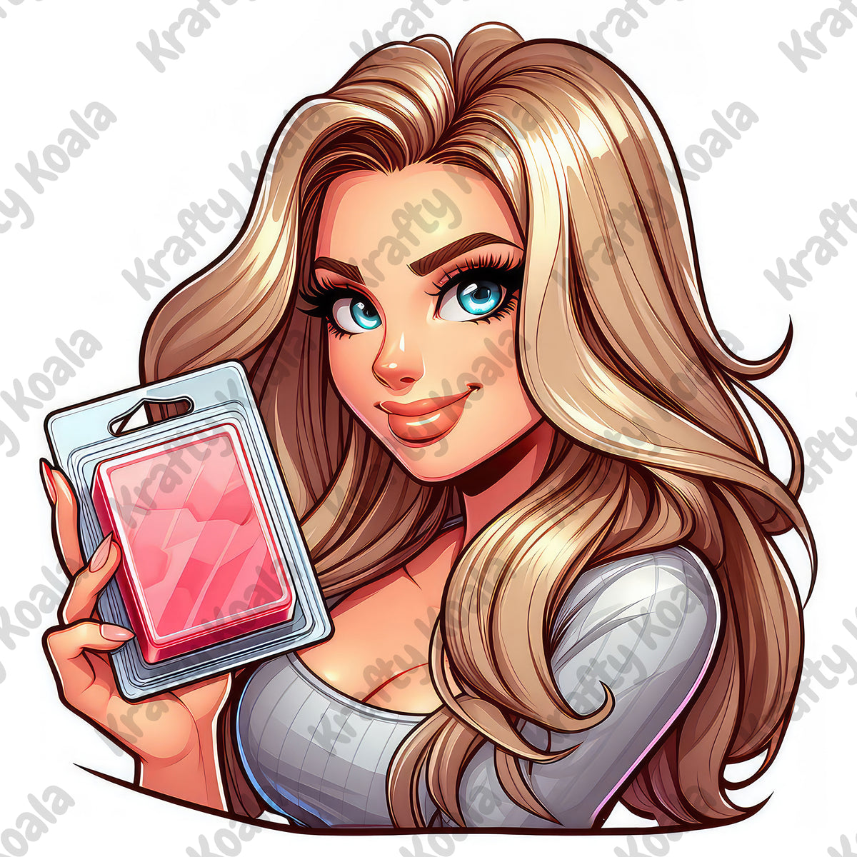 Blonde Hair Woman Wax Melt Avatar 2 Digital Design