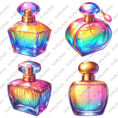 Rainbow Perfume Bottles Pack 1 Digital Design