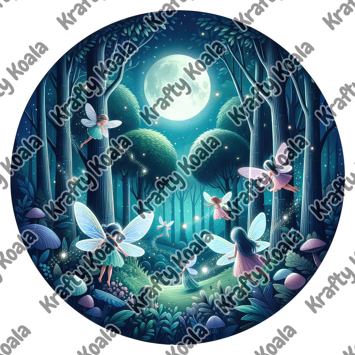 Fairies 1 Circle Digital Design