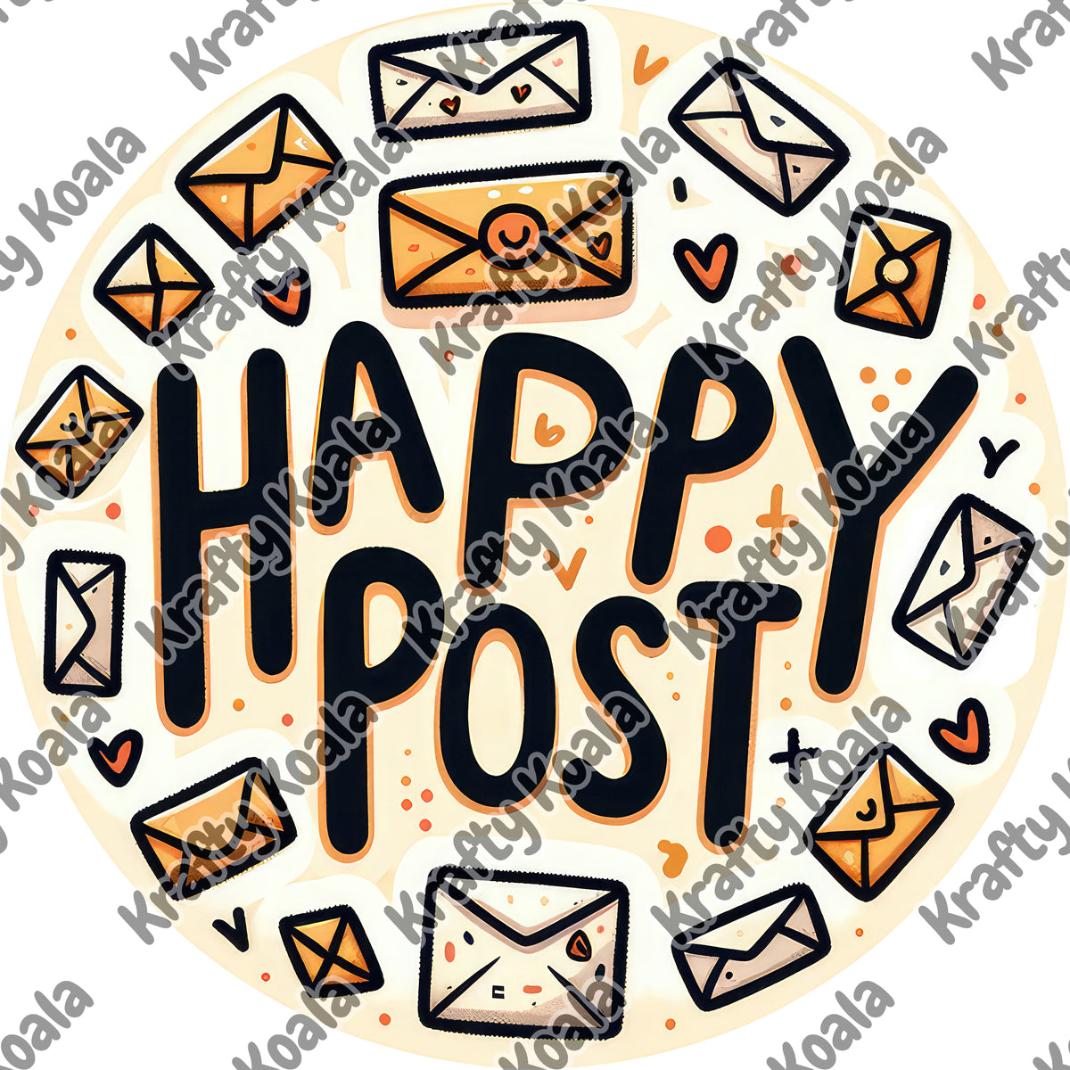 Happy Post 3 Circle Digital Design