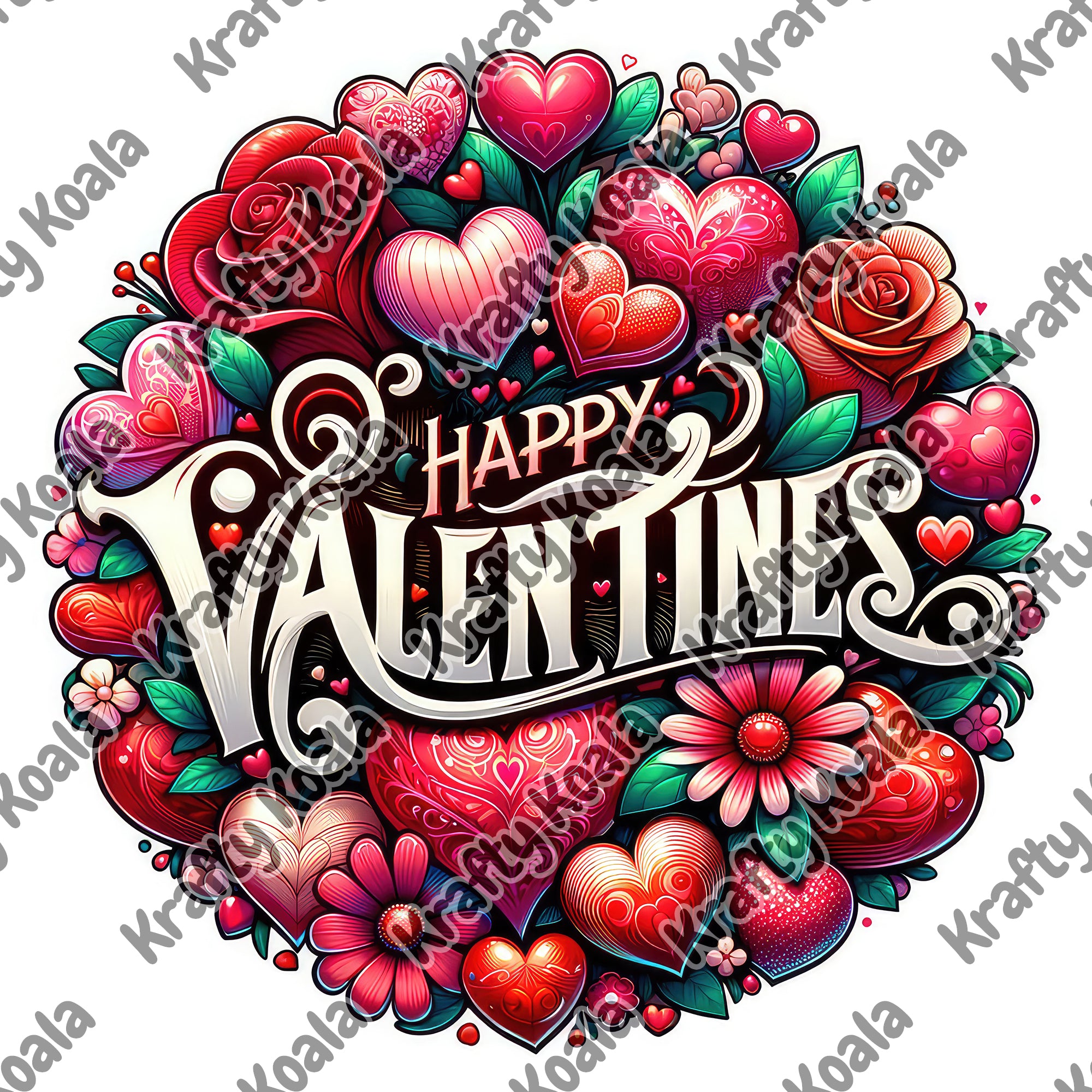 Happy Valentines 1 Circle Stickers