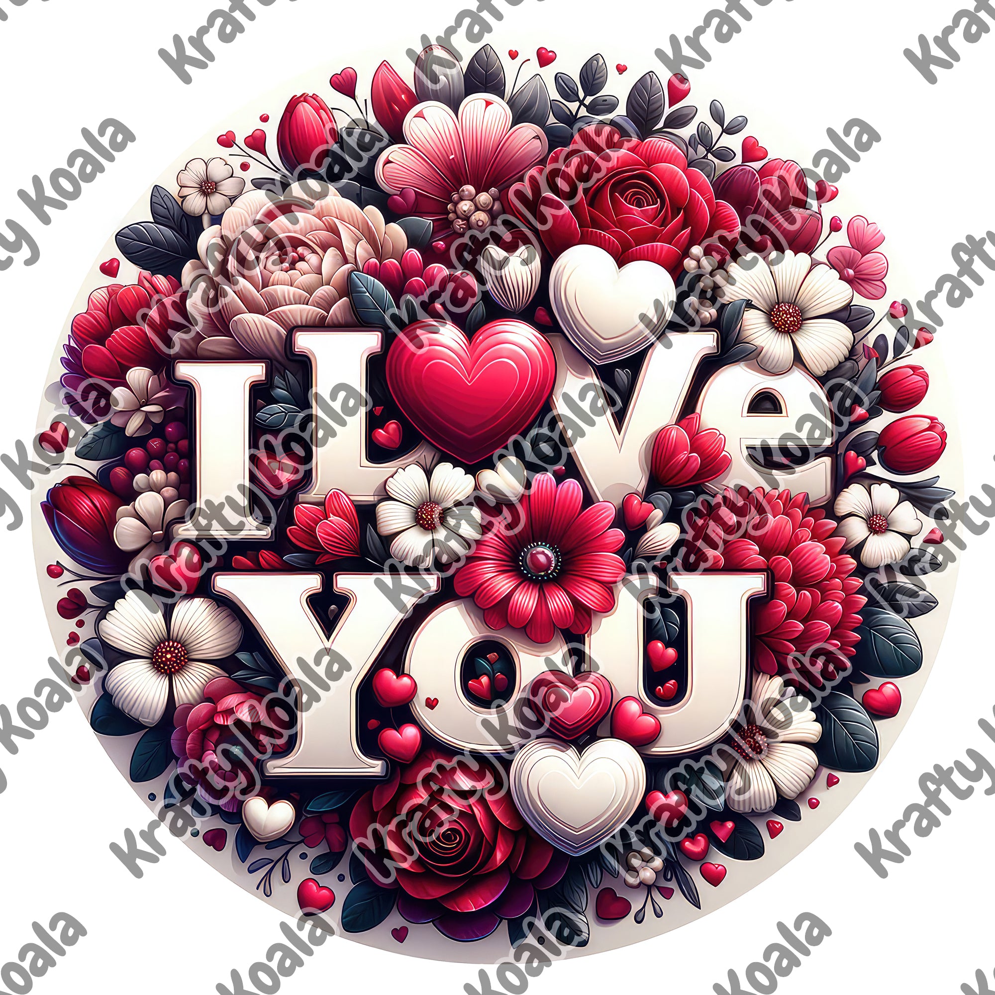 I Love You 1 Circle Stickers