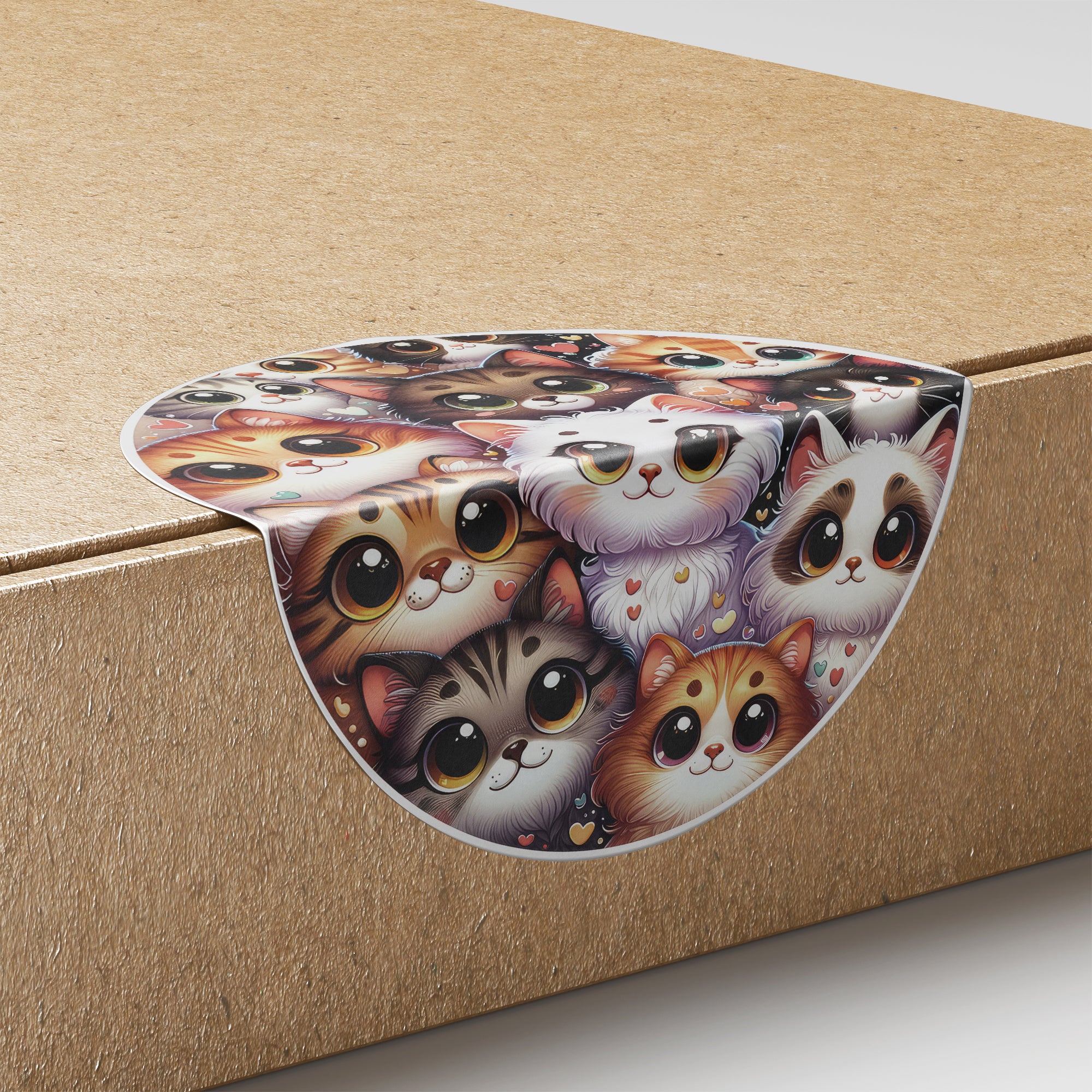 Cats 2 Circle Stickers