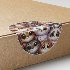 Cats 2 Circle Stickers